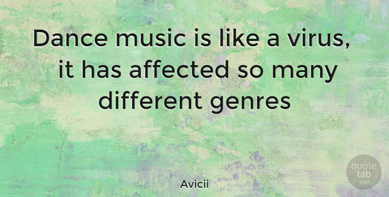 Avicii Quote About Viruses, Different, Genre: Dance Music Is Like A...
