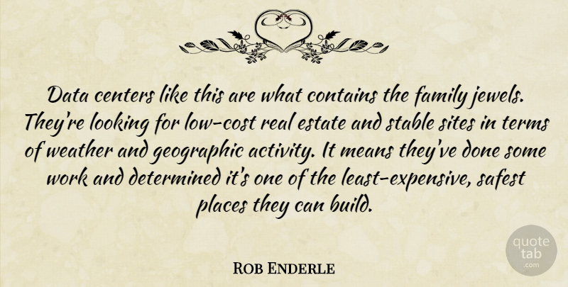 Rob Enderle Quote About Centers, Contains, Data, Determined, Estate: Data Centers Like This Are...