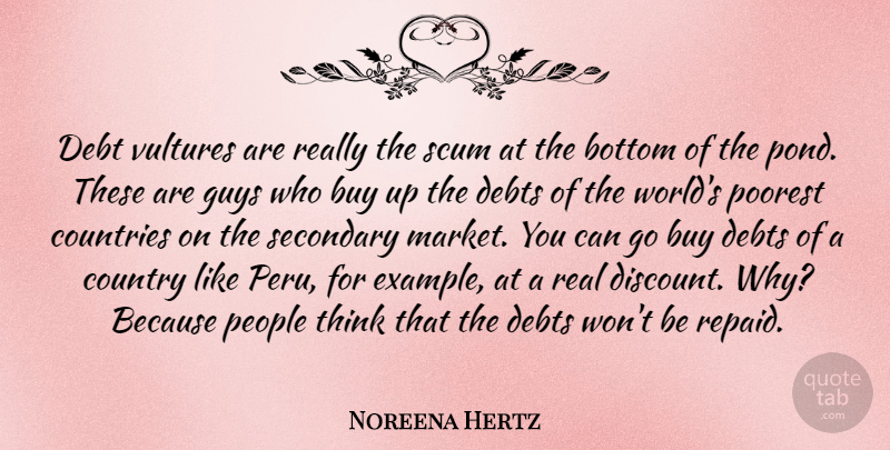 Noreena Hertz Quote About Buy, Countries, Country, Debts, Guys: Debt Vultures Are Really The...