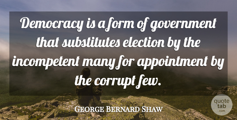 George Bernard Shaw Quote About Freedom, Democracies Have, Government: Democracy Is A Form Of...