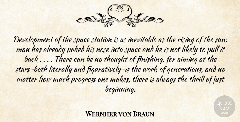 Wernher von Braun Quote About Stars, Future, Men: Development Of The Space Station...
