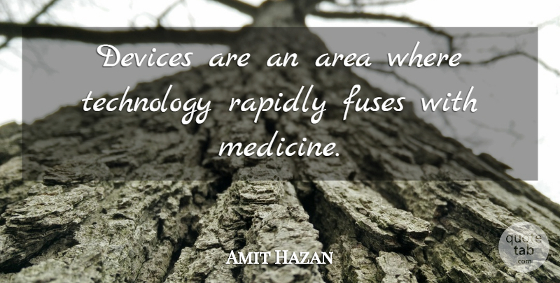 Amit Hazan Quote About Area, Devices, Rapidly, Technology: Devices Are An Area Where...