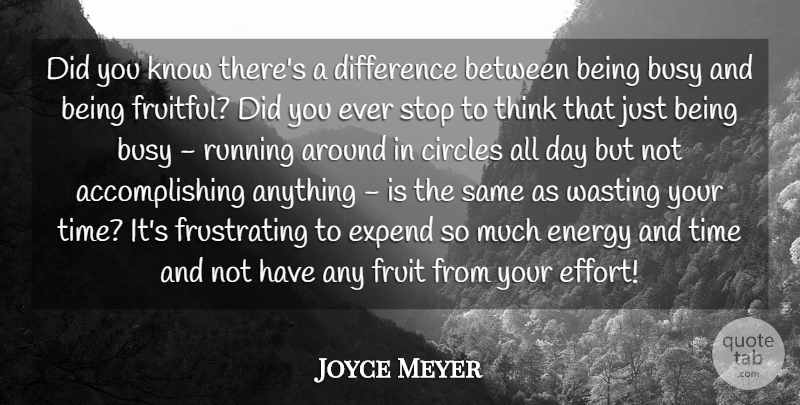 Joyce Meyer Quote About Running, Thinking, Circles: Did You Know Theres A...