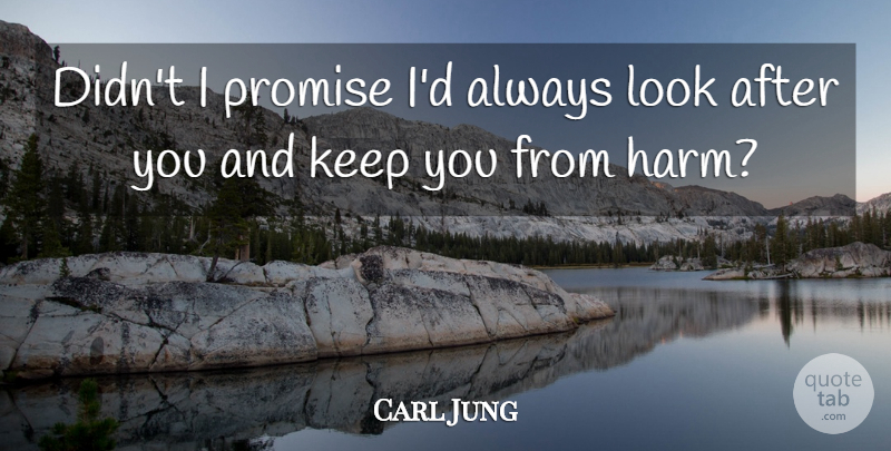 Carl Jung Quote About Promise, Looks, I Promise: Didnt I Promise Id Always...