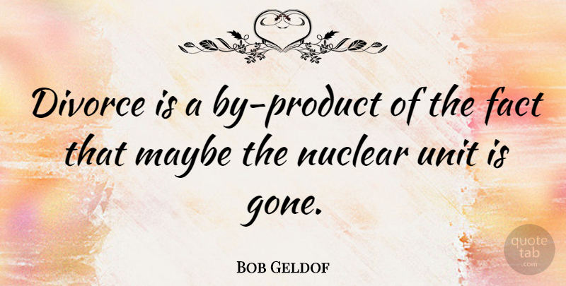 Bob Geldof Quote About Divorce, Facts, Nuclear: Divorce Is A By Product...