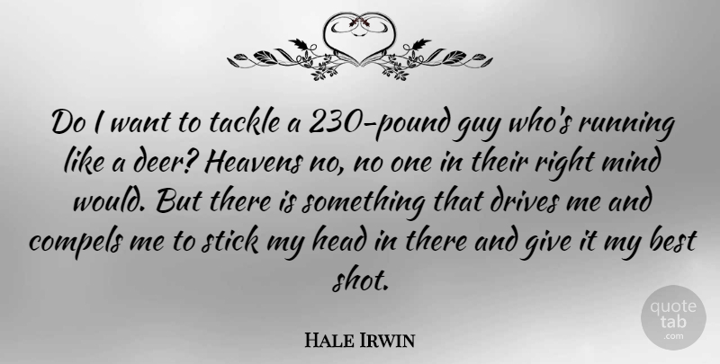 Hale Irwin Quote About Running, Giving, Guy: Do I Want To Tackle...