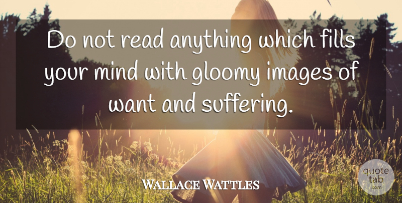 Wallace Wattles Quote About Desire, Fills, Gloomy, Images, Mind: Do Not Read Anything Which...