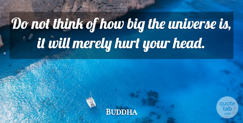 Buddha Quote About Hurt, Merely, Universe: Do Not Think Of How...