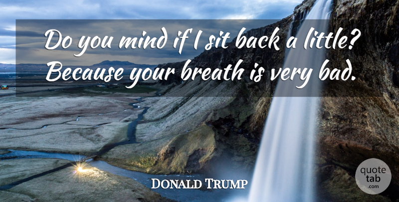 Donald Trump Quote About Mind, Littles, Ifs: Do You Mind If I...