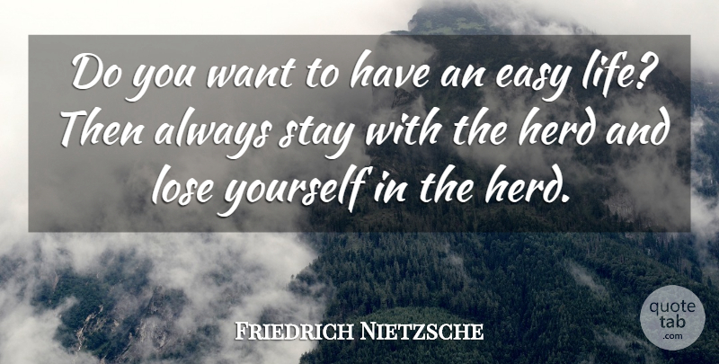Friedrich Nietzsche Quote About Want, Conformity, Losing Yourself: Do You Want To Have...