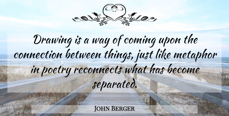 John Berger Quote About Drawing, Way, Connections: Drawing Is A Way Of...