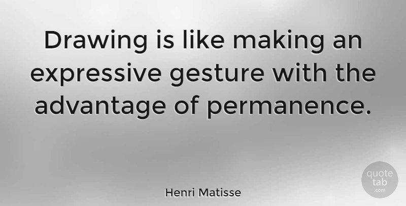 Henri Matisse Quote About Funny, Art, Expression: Drawing Is Like Making An...
