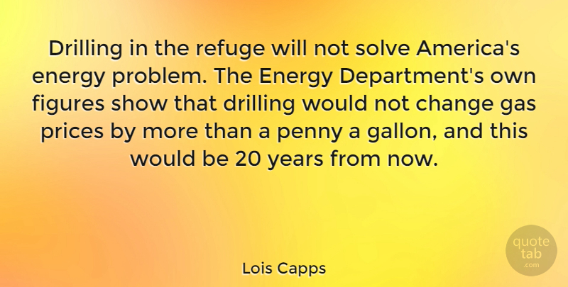 Lois Capps Quote About Years, America, Would Be: Drilling In The Refuge Will...