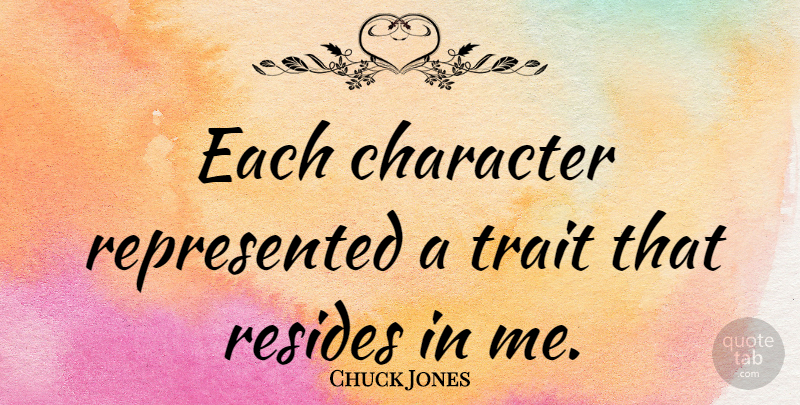 Chuck Jones Quote About Character, Traits: Each Character Represented A Trait...