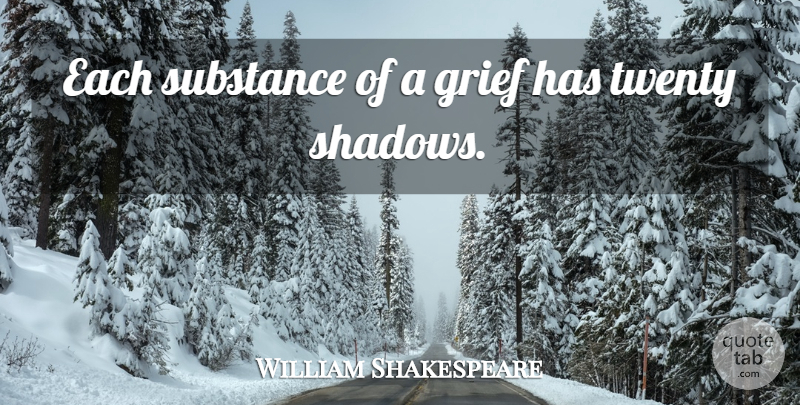 William Shakespeare Quote About Grief, Shadow, Substance: Each Substance Of A Grief...