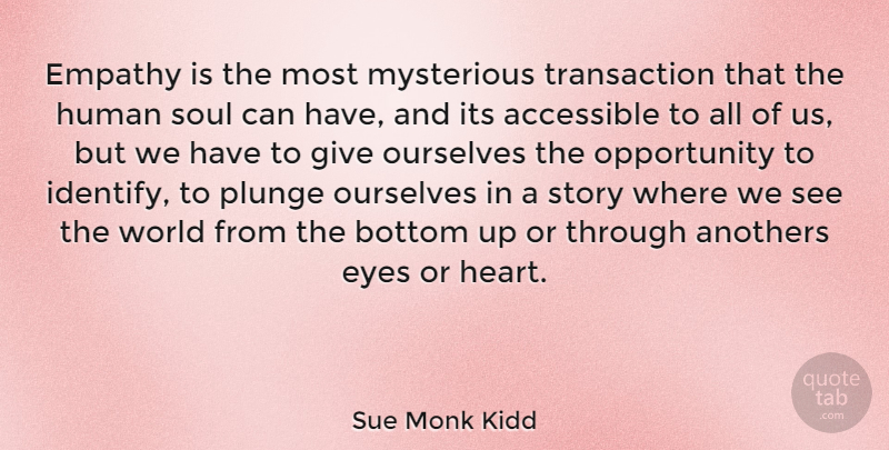 Sue Monk Kidd Quote About Eye, Heart, Opportunity: Empathy Is The Most Mysterious...