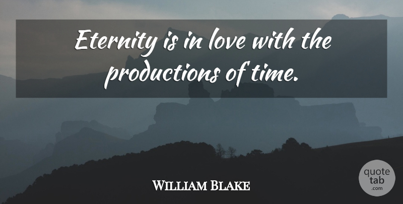 William Blake Quote About Love, Time, Eternity: Eternity Is In Love With...
