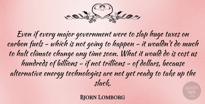 Bjorn Lomborg Quote About Billions, Carbon, Change, Climate, Cost: Even If Every Major Government...