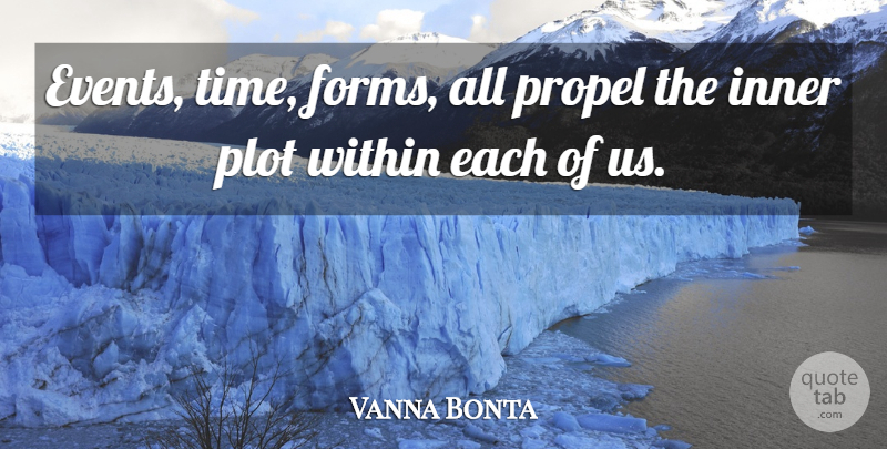 Vanna Bonta Quote About Time, Plot, Events: Events Time Forms All Propel...