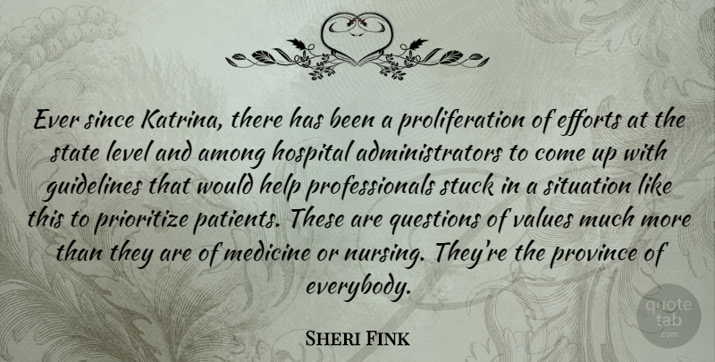 Sheri Fink Quote About Among, Efforts, Guidelines, Help, Hospital: Ever Since Katrina There Has...