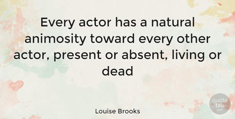 Louise Brooks Quote About Actors, Natural, Absent: Every Actor Has A Natural...