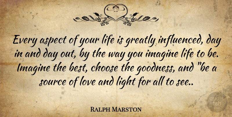 Ralph Marston Quote About Light, Way, Life Is: Every Aspect Of Your Life...
