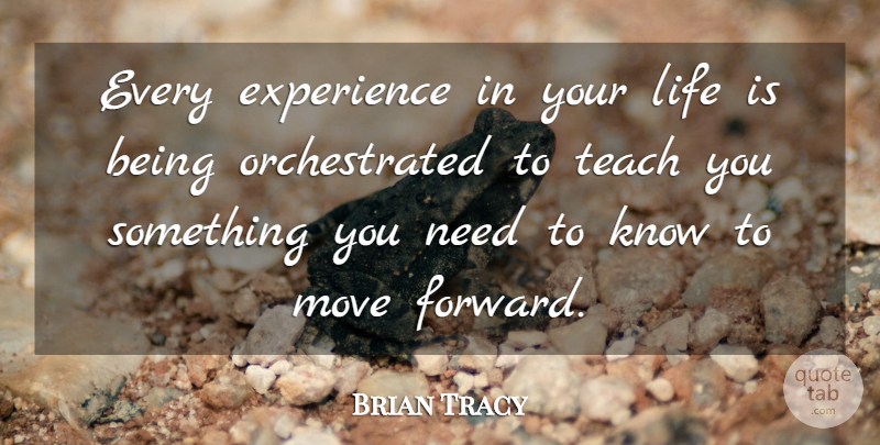 Brian Tracy Quote About Motivational, Moving, Needs: Every Experience In Your Life...