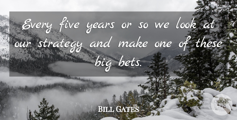 Bill Gates Quote About Five, Strategy: Every Five Years Or So...