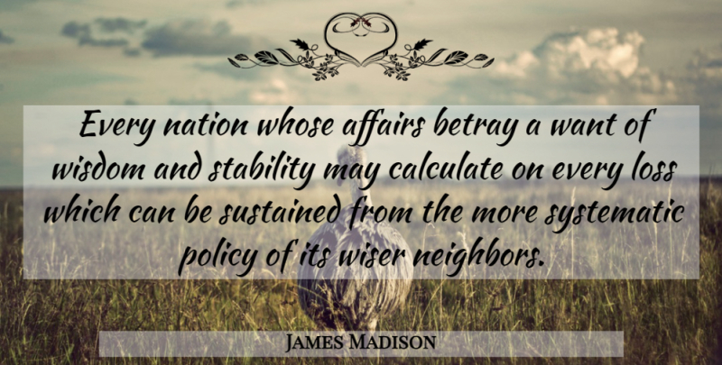 James Madison Quote About Loss, Liberty, May: Every Nation Whose Affairs Betray...