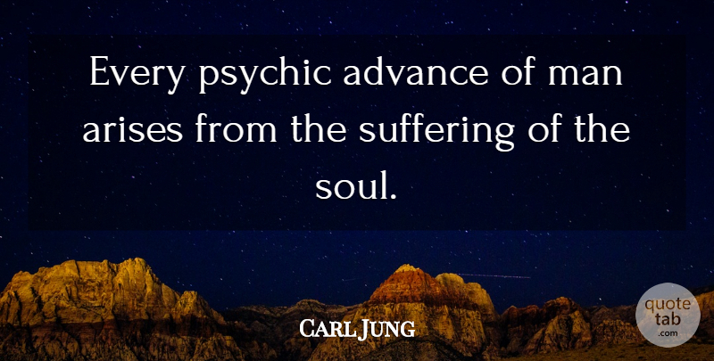Carl Jung Quote About Inspirational, Men, Psychics: Every Psychic Advance Of Man...