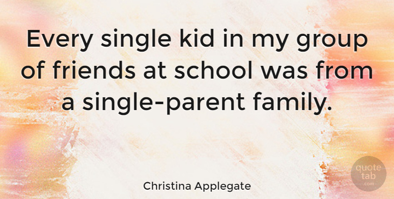 Christina Applegate Quote About School, Kids, Parent: Every Single Kid In My...