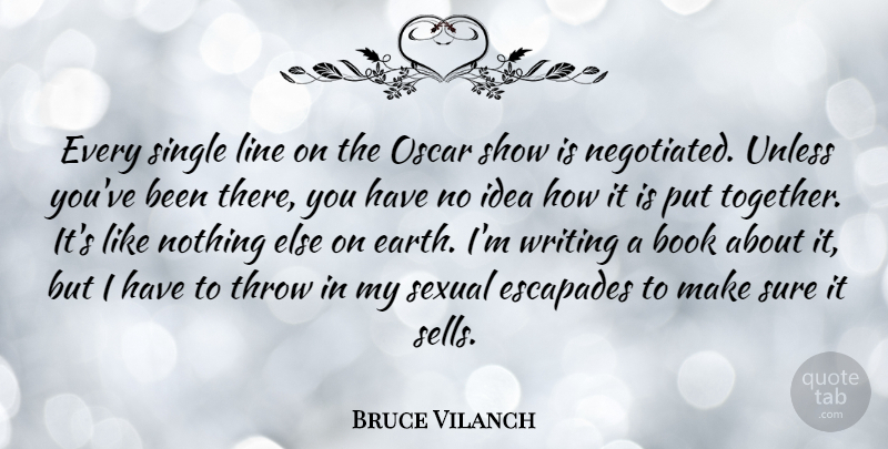 Bruce Vilanch Quote About Line, Oscar, Sexual, Single, Sure: Every Single Line On The...