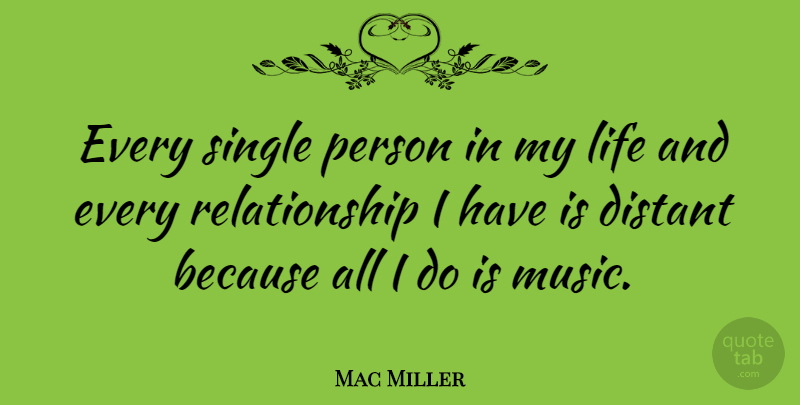 Mac Miller Quote About Single Person, Persons: Every Single Person In My...