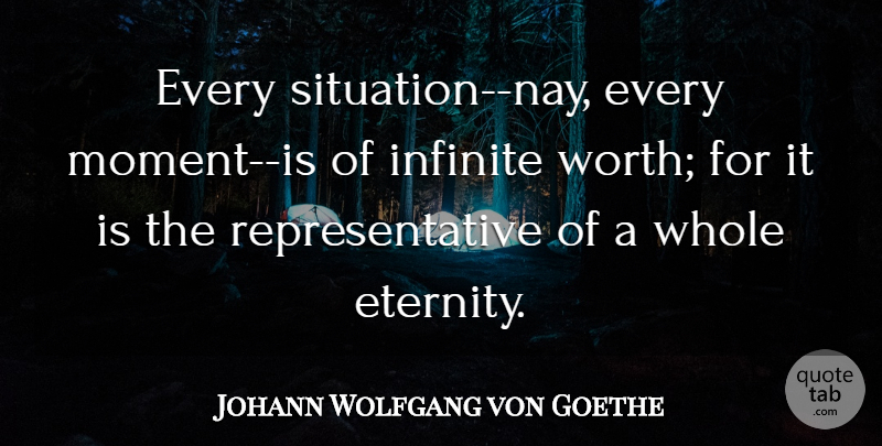 Johann Wolfgang von Goethe Quote About Inspirational, Art, Philosophy: Every Situation Nay Every Moment...