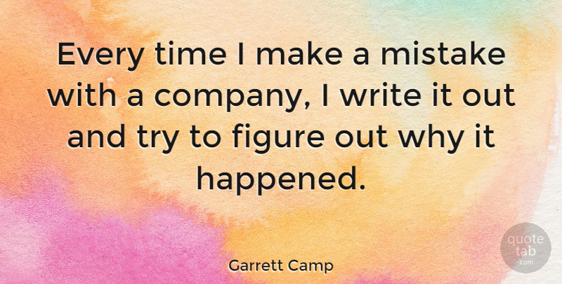 Garrett Camp Quote About Figure, Time: Every Time I Make A...