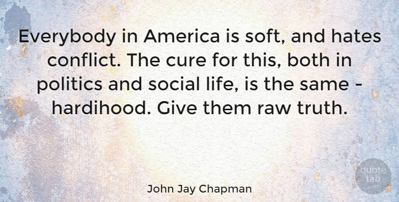 John Jay Chapman Quote About Hate, Squash, America: Everybody In America Is Soft...