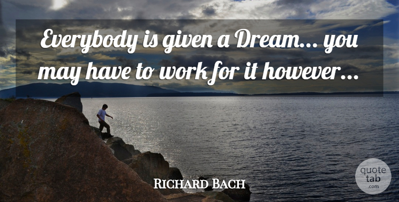 Richard Bach Quote About Dream, Swimming, May: Everybody Is Given A Dream...