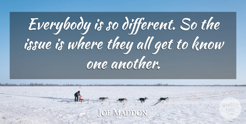 Joe Maddon Quote About Everybody, Issue: Everybody Is So Different So...