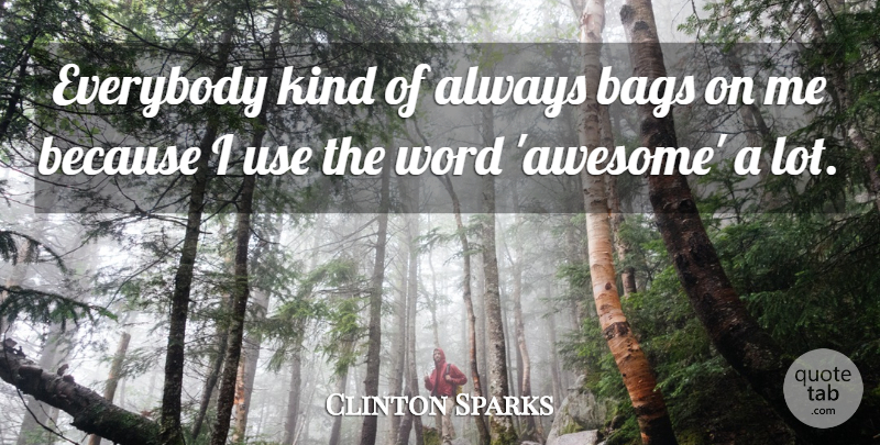 Clinton Sparks Quote About Everybody: Everybody Kind Of Always Bags...