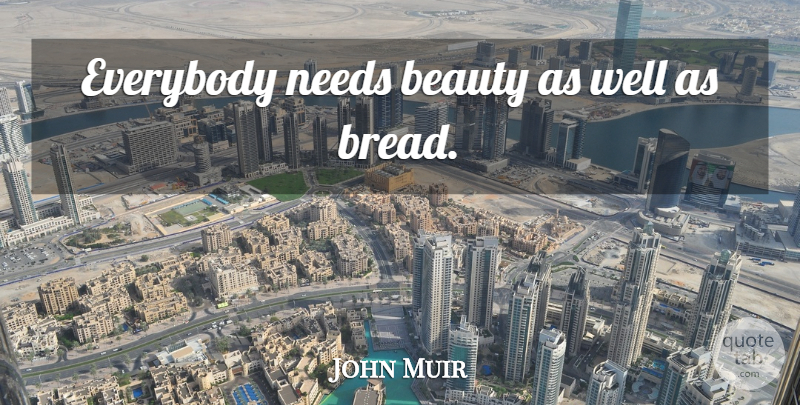 John Muir Quote About Beauty, Beautiful, Nature: Everybody Needs Beauty As Well...