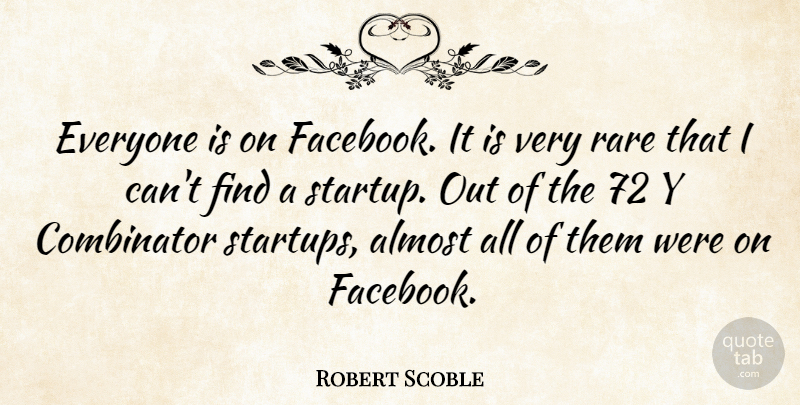 Robert Scoble Quote About undefined: Everyone Is On Facebook It...