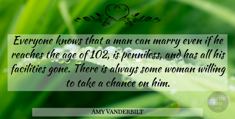 Amy Vanderbilt Quote About Funny, Women, Age: Everyone Knows That A Man...