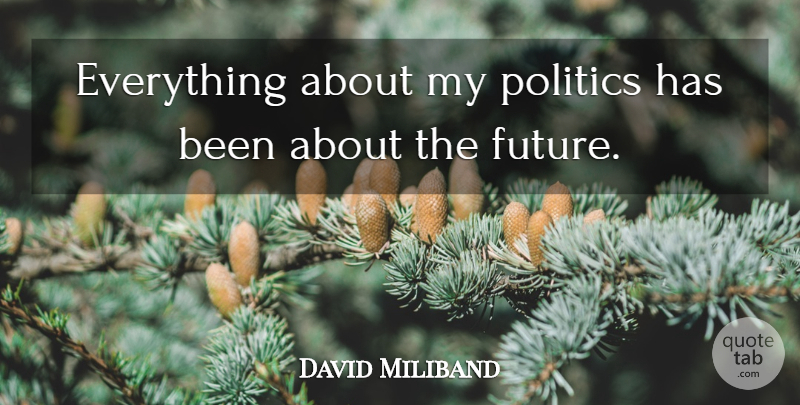 David Miliband Quote About Has Beens: Everything About My Politics Has...