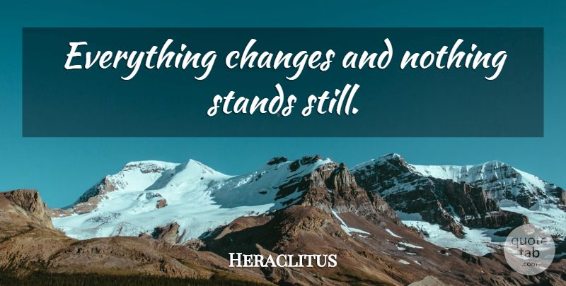 Heraclitus Quote About Things Change, Stills: Everything Changes And Nothing Stands...