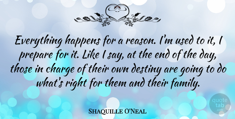 Shaquille O'Neal Quote About Inspirational, Motivational, Basketball: Everything Happens For A Reason...