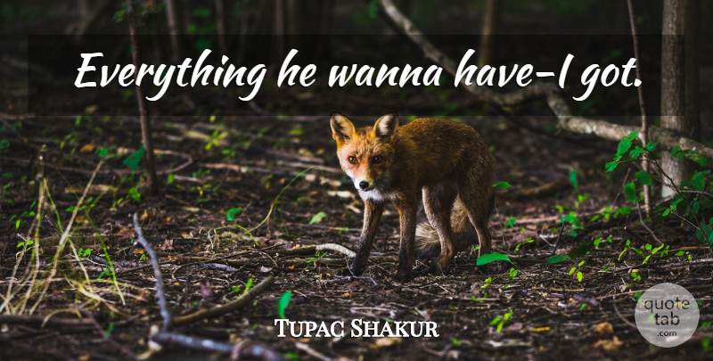 Tupac Shakur Quote About Rapper: Everything He Wanna Have I...