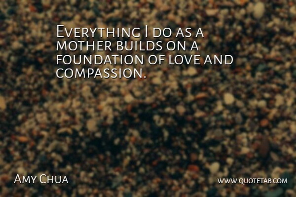 Amy Chua Quote About Mother, Compassion, Foundation: Everything I Do As A...