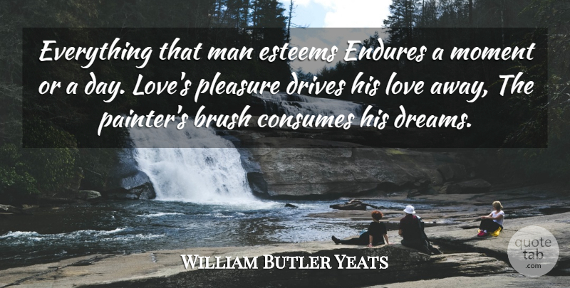 William Butler Yeats Quote About Dream, Men, His Love: Everything That Man Esteems Endures...