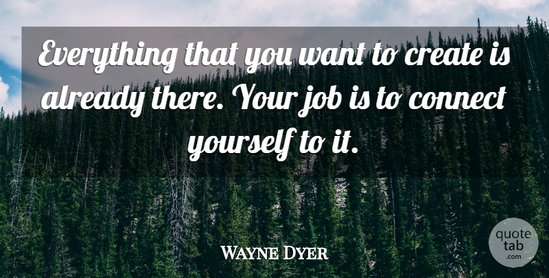 Wayne Dyer Quote About Jobs, Want: Everything That You Want To...