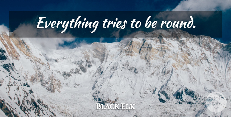 Black Elk Quote About Trying, Statistics, Calculus: Everything Tries To Be Round...